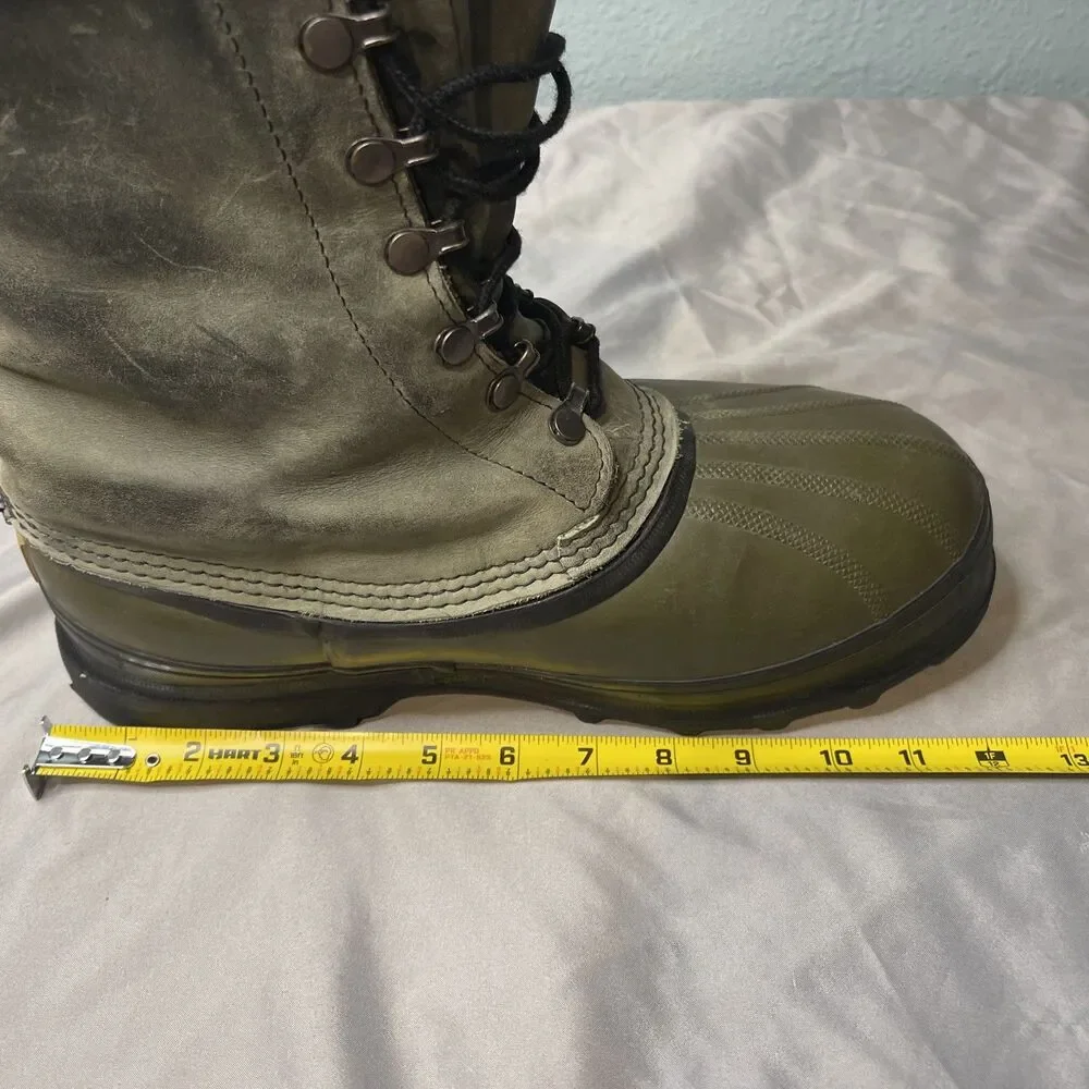 Sorel Kaufman Leather Lace Up Snow Boots With Liner Made In Canada Men’s Size 8
